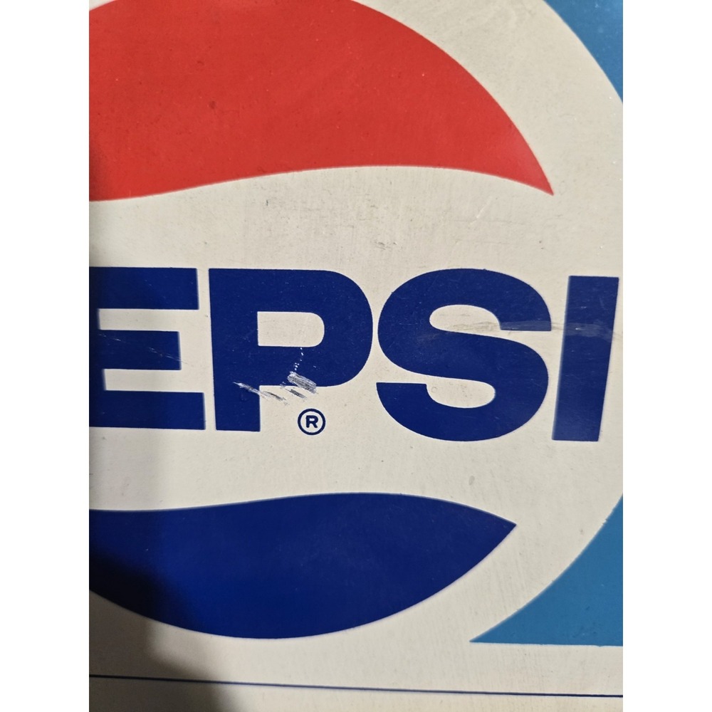 Tin Orig/Vintage 70s Pepsi Cola Thermometer Sign Stout Industries PM-1105 Works - Picture 4 of 7